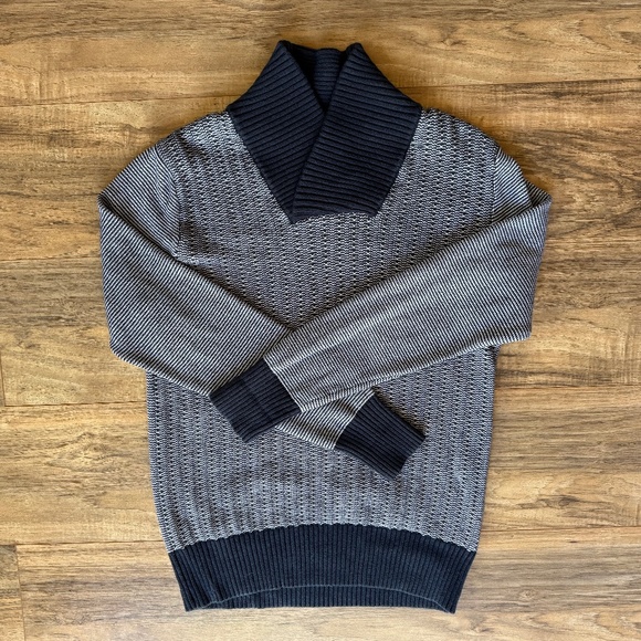 GUC - Men's H&M Shawl Neck Collar Cotton Sweater M - Picture 1 of 13